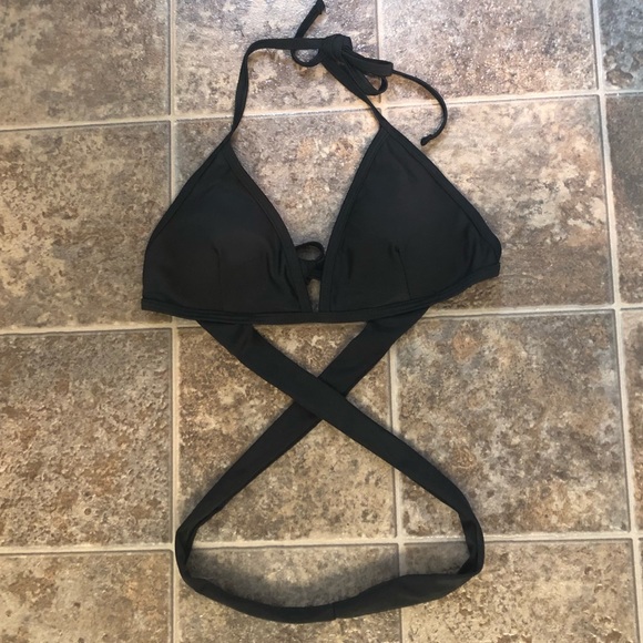 🔥Last 1🔥Black push-up tie halter bandage bikini - Picture 4 of 8